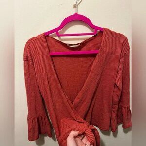 Marine Layer‎ wrap front bell sleeve top sz small